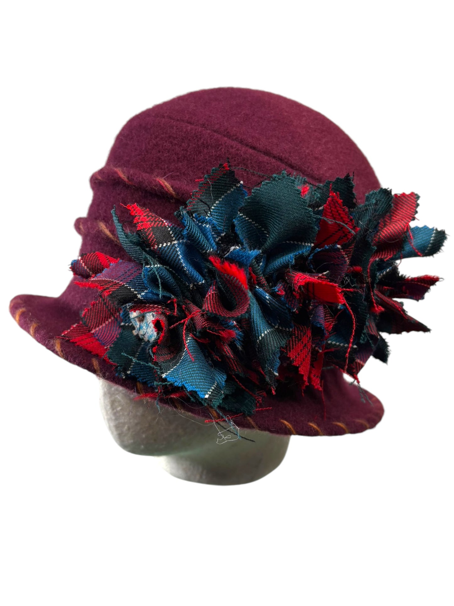 Burgundy and Tartan