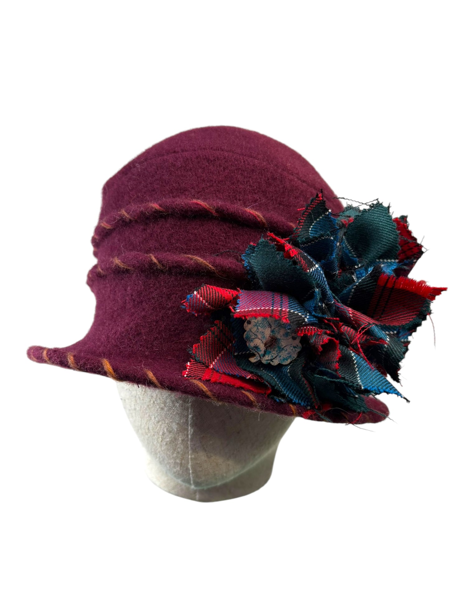 Burgundy and Tartan