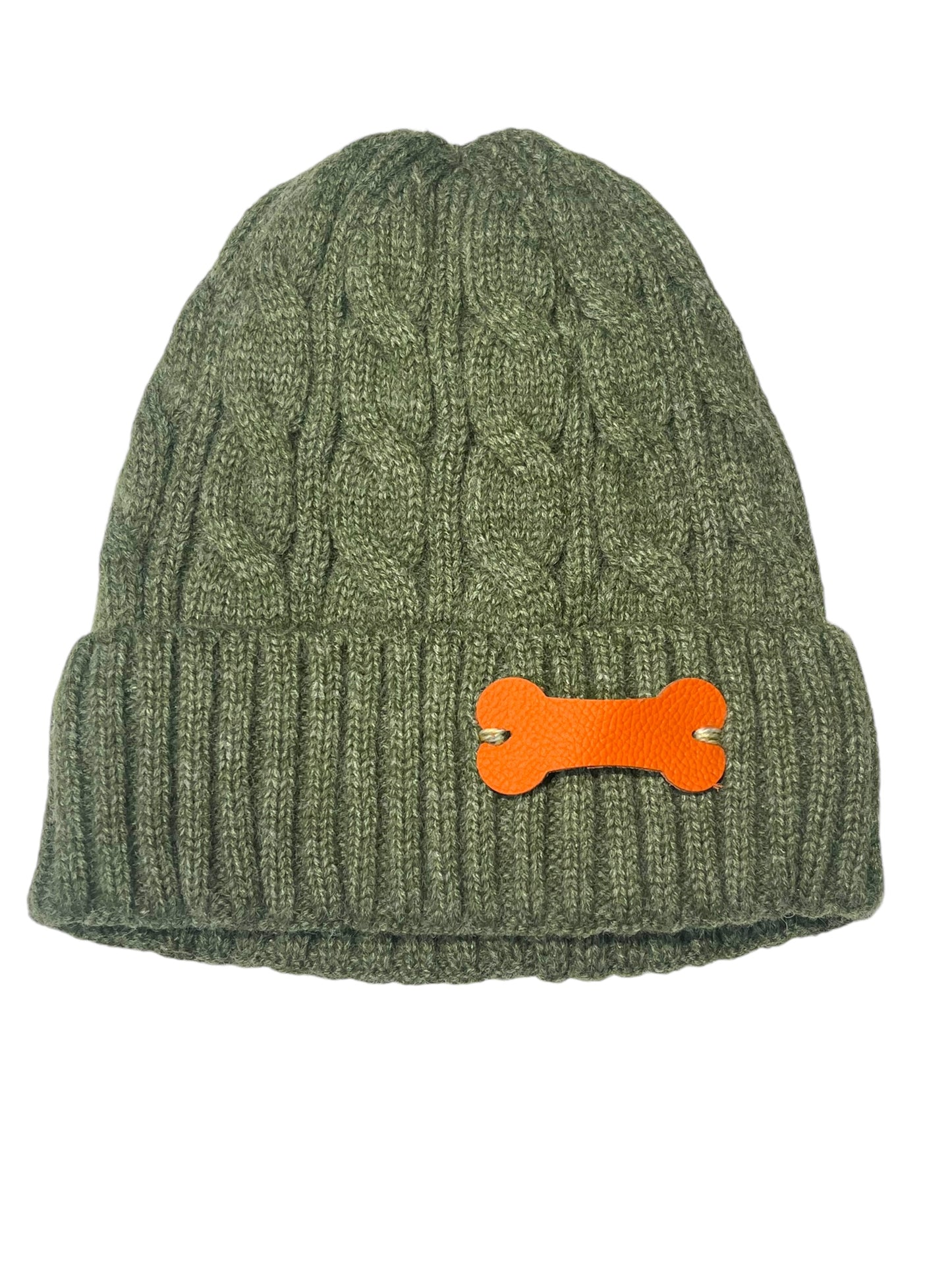 Dog Bone Cable Knit Beanies