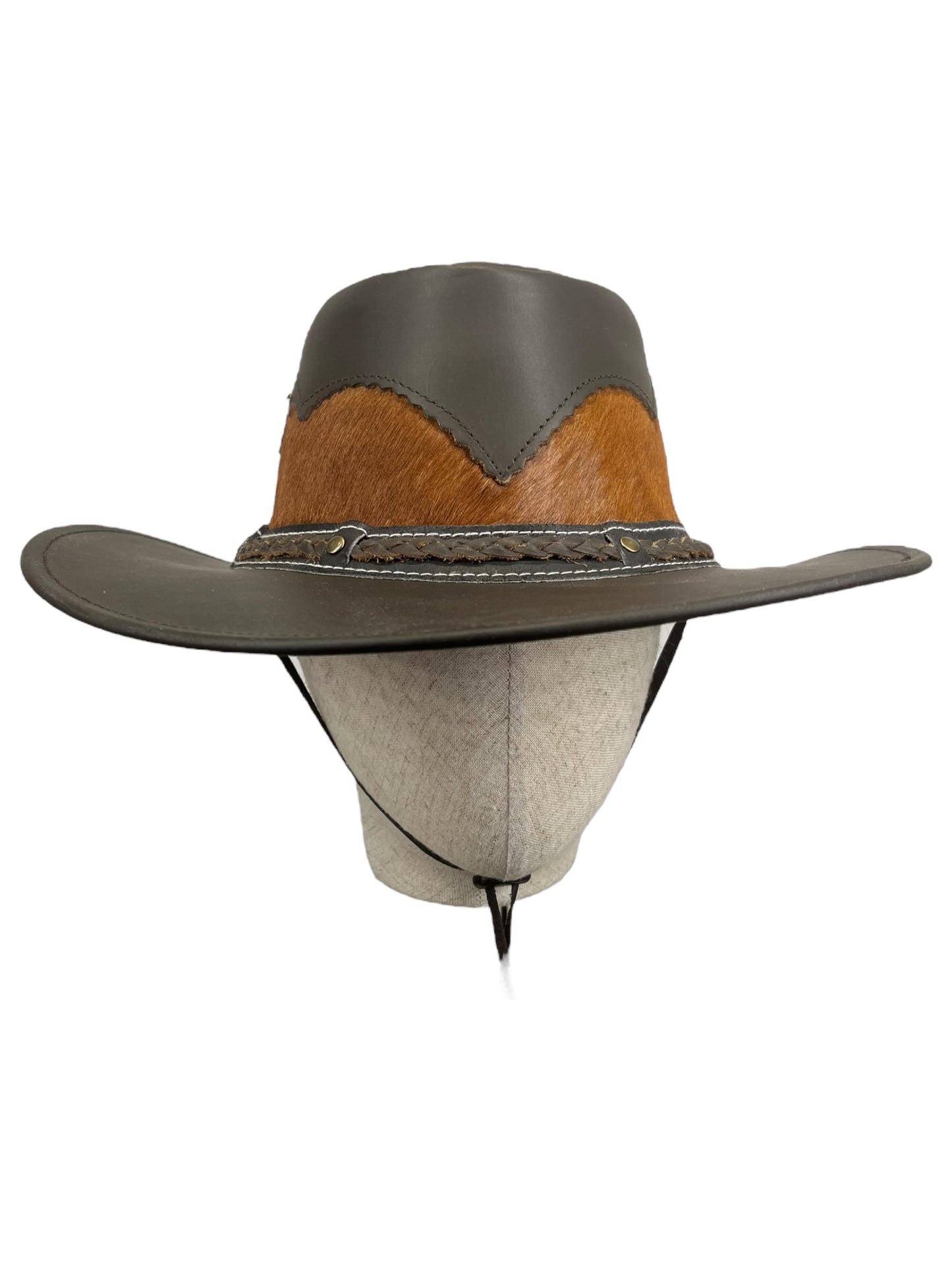 Leather cowboy hat