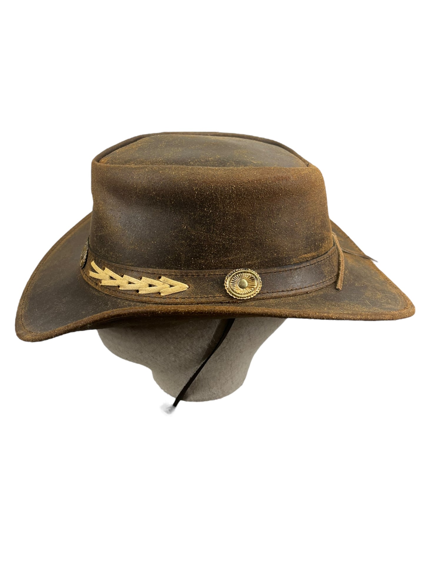 Leather cowboy hat