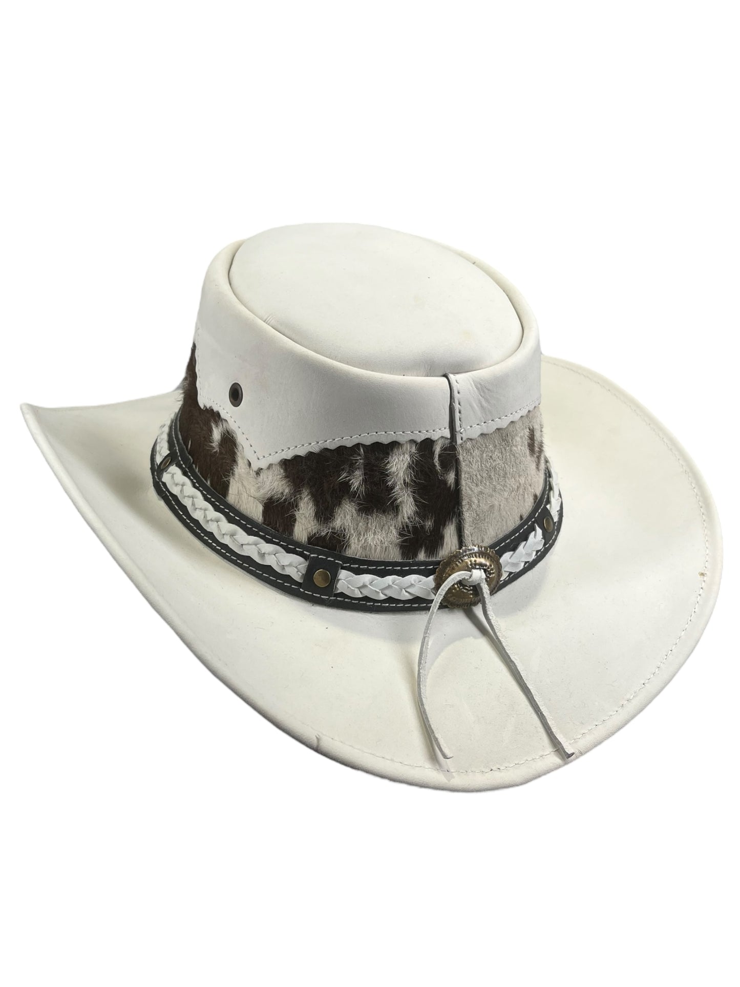 Leather cowboy hat